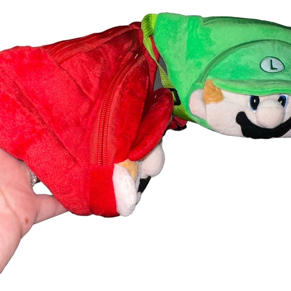 NEW!! Mario or Luigi 3D Plush Adjustable,2-Pocket Fanny packs - Picture 2 of 3